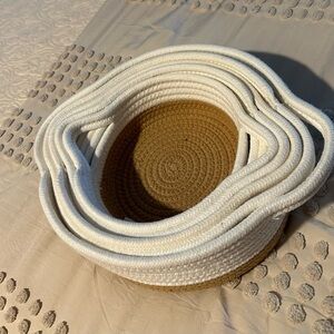 White and Brown Woven Basket